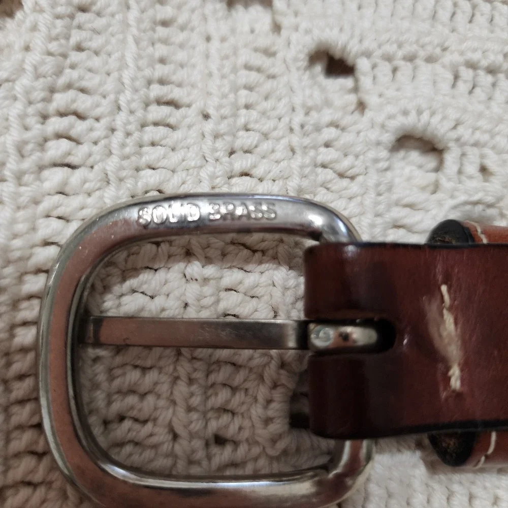 Canvas Duck Themed Leather & Brass Belt Boys Size‎ 22